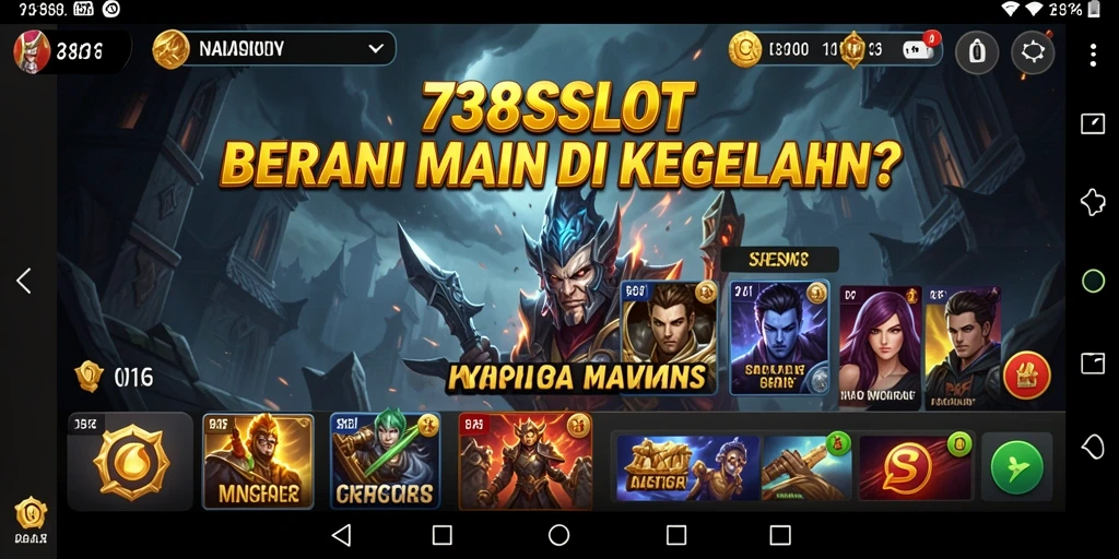 Tampilan gameplay 738SLOT dengan suasana horror yang mengintimidasi.