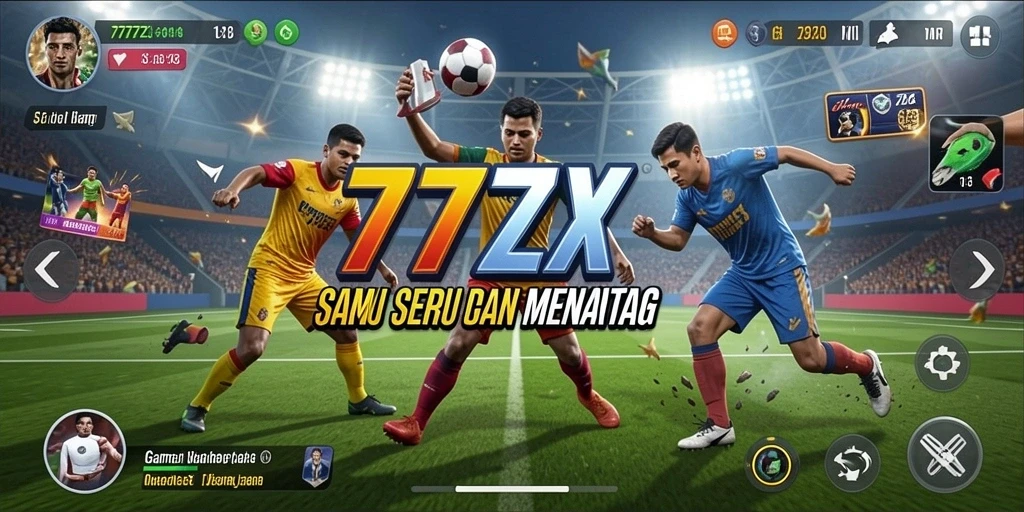 Tampilan gameplay seru dalam 777ZX dengan berbagai olahraga.