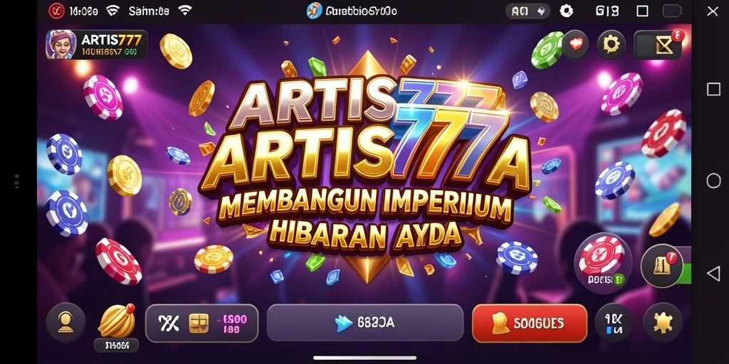 Tampilan utama gameplay ARTIS777 yang menampilkan dunia hiburan yang dinamis.