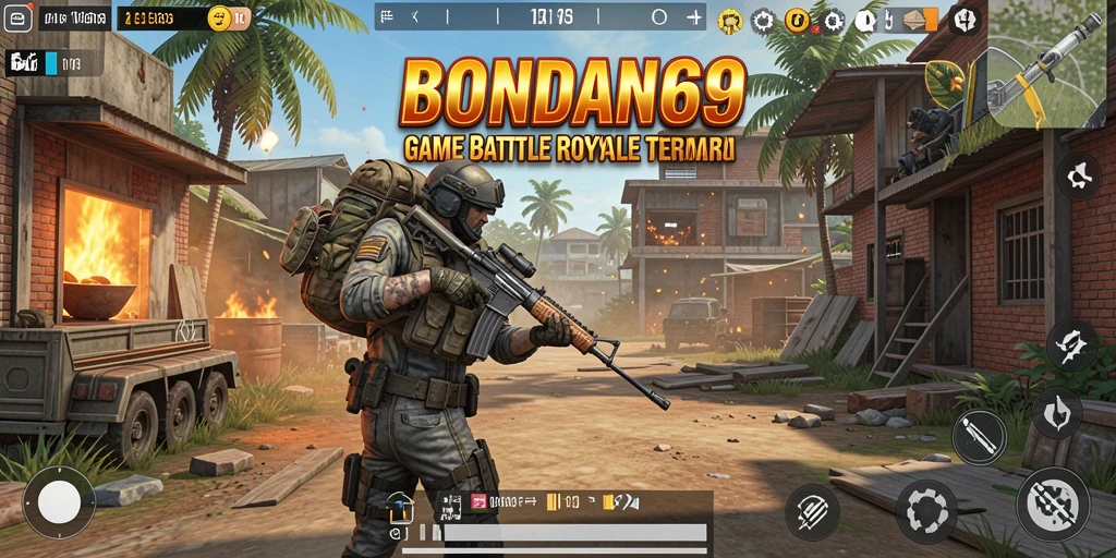 Gameplay seru dalam BONDAN69, pertempuran di arena Battle Royale.