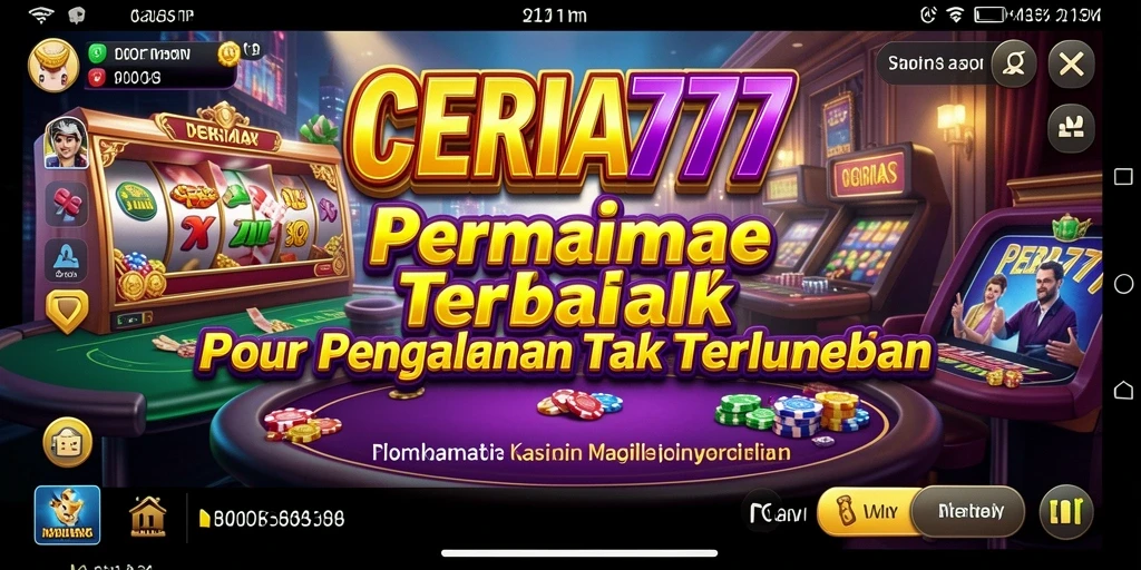 Tampilan menarik dan mendebarkan dari gameplay Kasino di CERIA777.