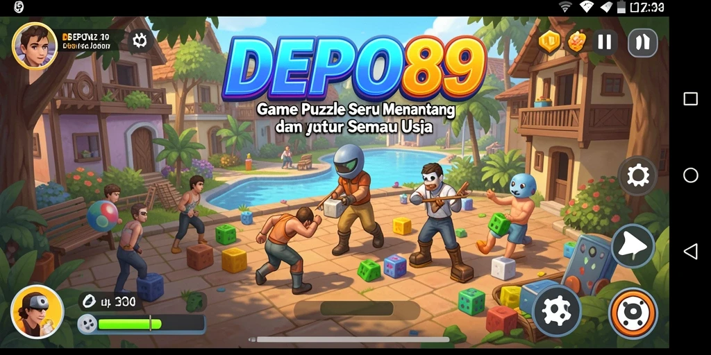 Tampilan gameplay Puzzle yang seru dan menantang di DEPO89.