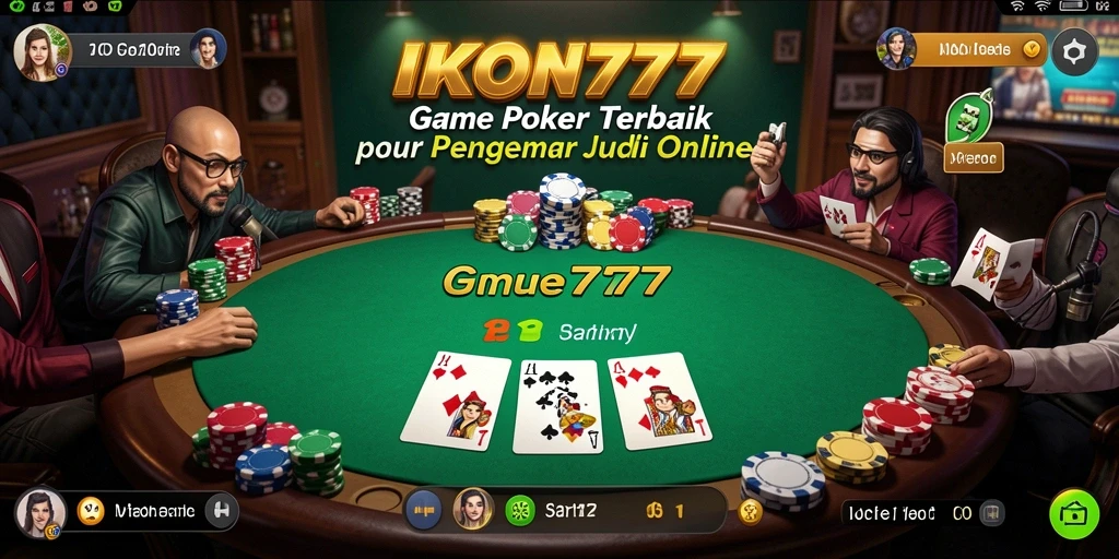 Screenshot gameplay <strong>IKON777</strong> yang mendebarkan di meja poker.