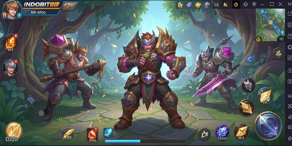 Tampilan gameplay <strong>INDOBIT88</strong> yang menegangkan dengan aksi pertempuran yang spektakuler.