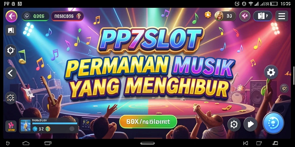 Screenshot PP7SLOT menampilkan momen seru saat bermain musik.
