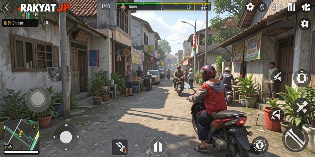Tampilan gameplay RAKYATJP yang menyenangkan dan interaktif.