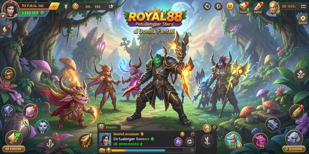Tampilan dinamis gameplay petualangan ROYAL88 yang menantang.