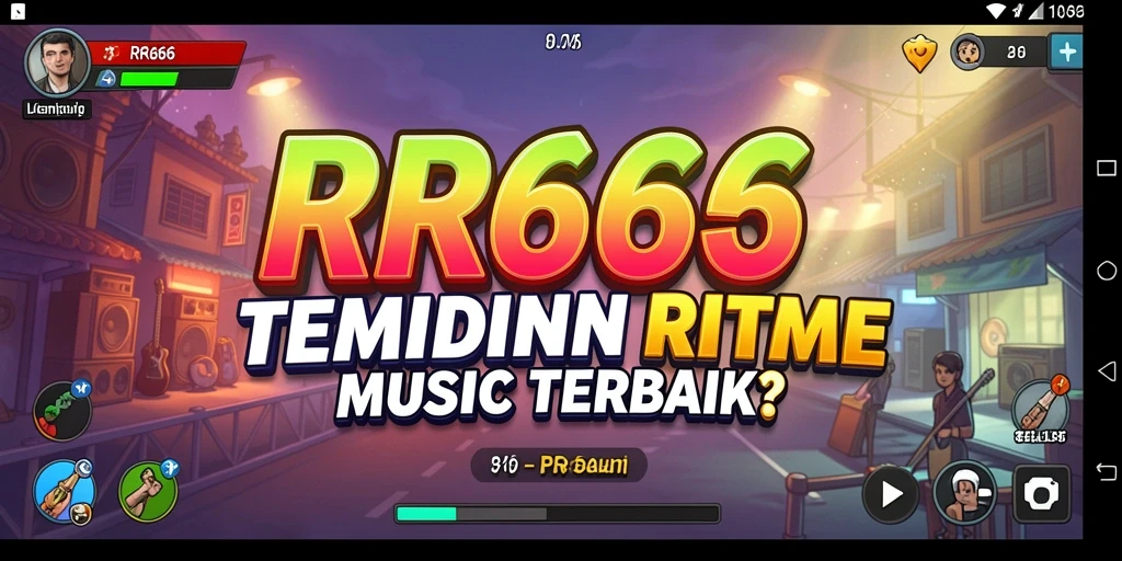 Tampilan gameplay RR666 yang menampilkan serunya bermain musik.