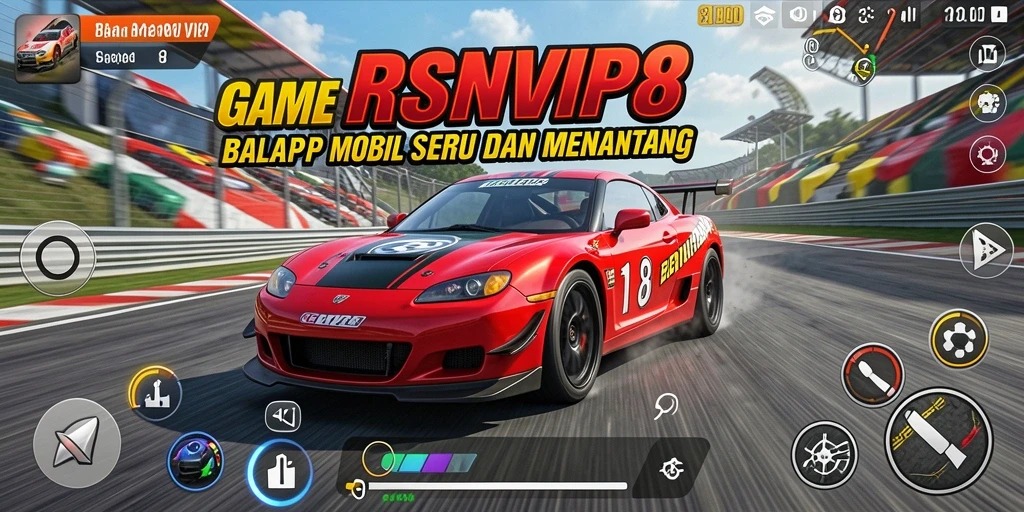 Gameplay RSNVIP8 yang mendebarkan di lintasan balap.