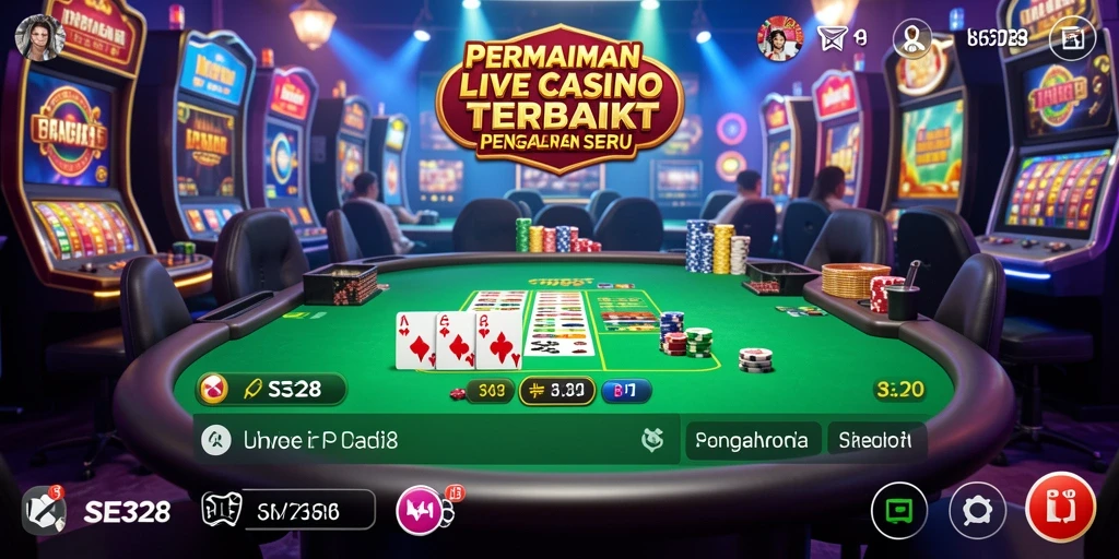 Screenshot utama SE328 menampilkan gameplay Live Casino yang seru dan interaktif.