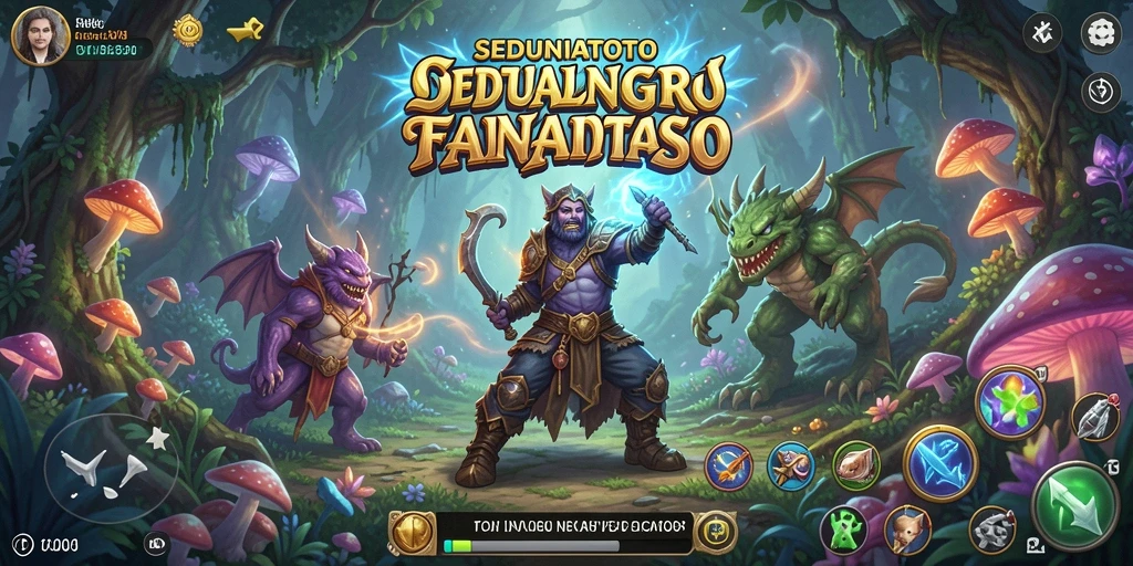 Tampilan gameplay SEDUNIATOTO di dunia fantasi yang menakjubkan.