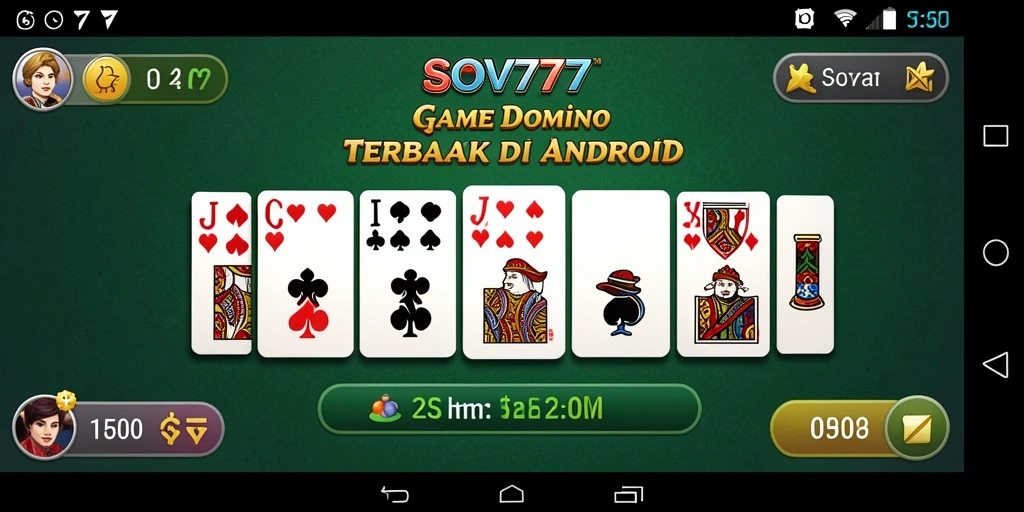 Tangkapan layar gameplay SOV777 menampilkan aksi seru permainan Domino.